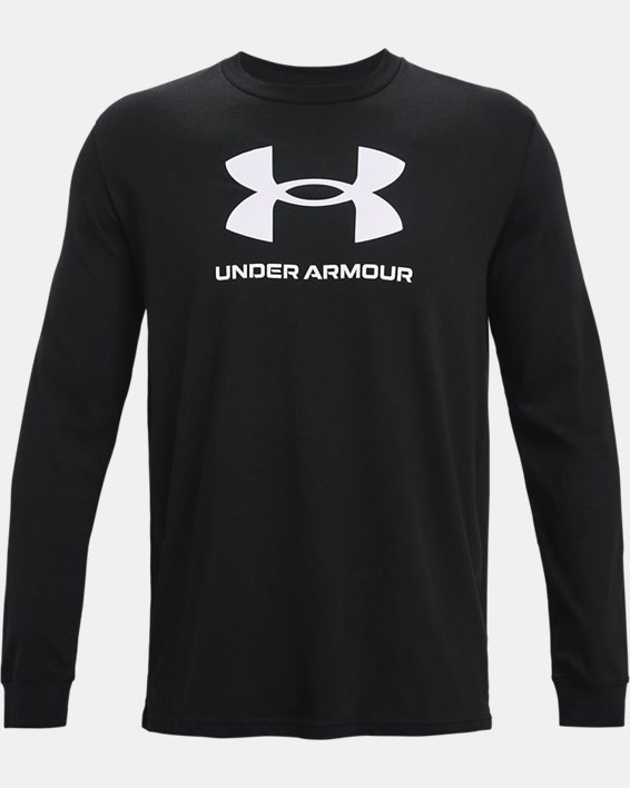 Camiseta de manga larga UA Sportstyle Logo para hombre, Black, pdpMainDesktop image number 4